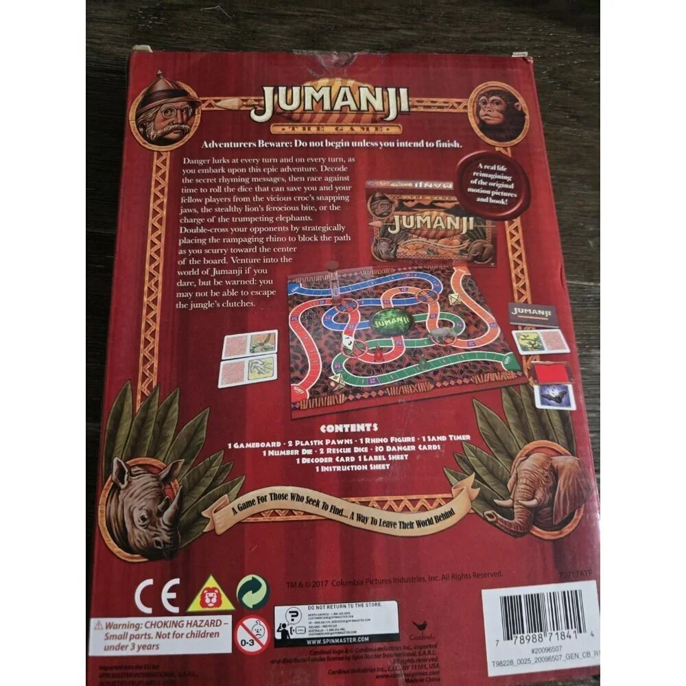 Jumanji The Game, Play Anywhere Travel Editio, 2 Players, 5yr+, Contents Sealed
